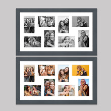 Load image into Gallery viewer, Multi Photo Frame to Hold 8 - 6&quot;x4&quot; photos in a Grey Frame - Multi Photo Frames
