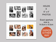 Load image into Gallery viewer, Multi Photo Frame to Hold 8 - 6&quot;x4&quot; photos in a White Frame - Multi Photo Frames
