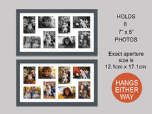 Load image into Gallery viewer, Multi Photo Frame to Hold 8 - 7&quot;x5&quot; photos in a Grey Wood Frame - Multi Photo Frames
