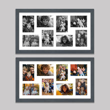 Load image into Gallery viewer, Multi Photo Frame to Hold 8 - 7&quot;x5&quot; photos in a Grey Wood Frame - Multi Photo Frames
