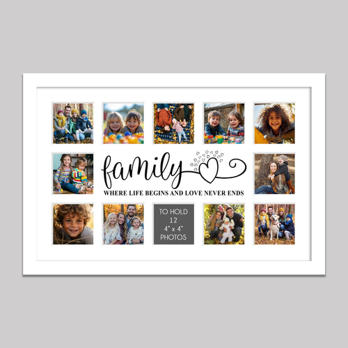 Multi Photo Picture Frame Holds 12 4