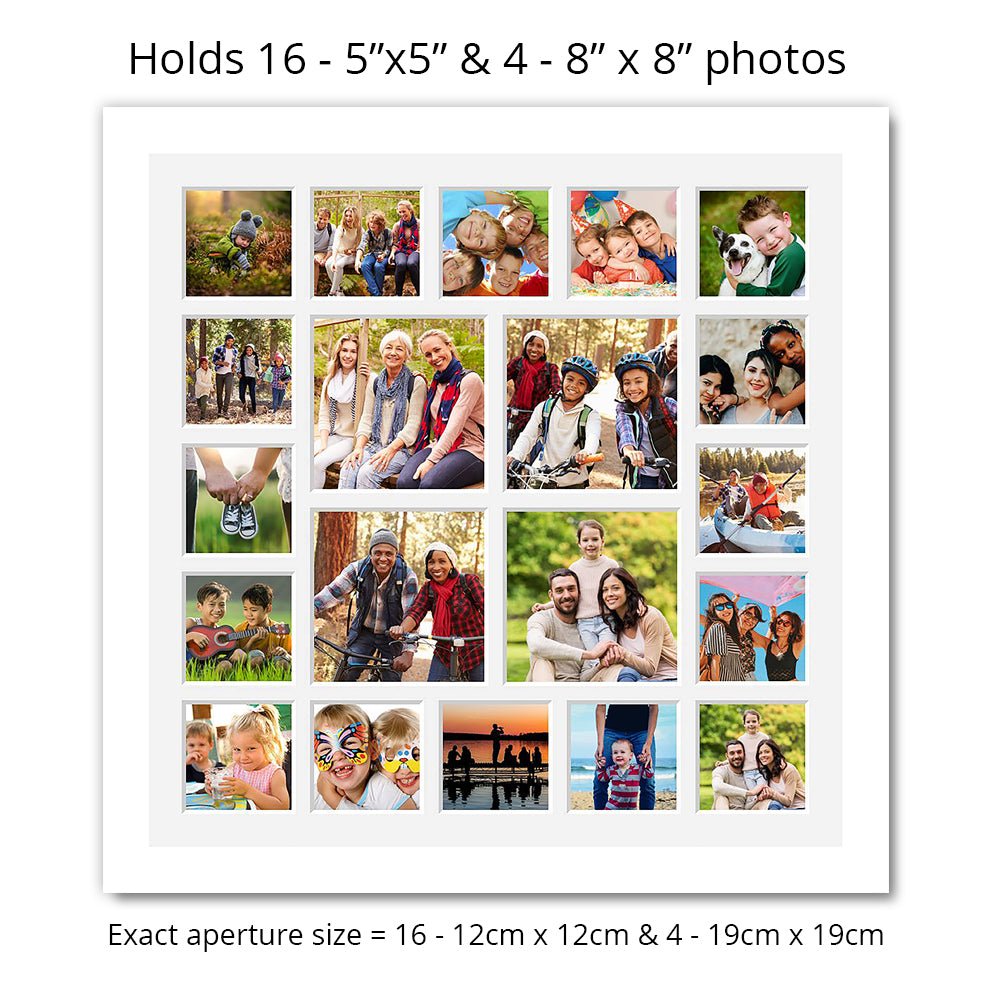 Large Multi Photo Picture Frame 6 Apertures 8x6 Photos in a 33mm
