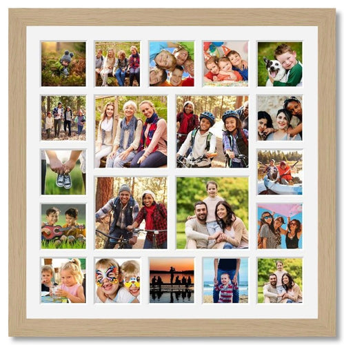 Multi Aperture Photo Frame. Holds One 8x8 Photo and Twelve 4x4